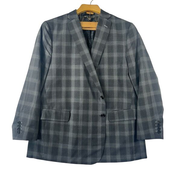 Tom James RLT Men's Bespoke Wool Suit Jacket Blazer Sport Coat Gray Size 50 - Picture 2 of 16